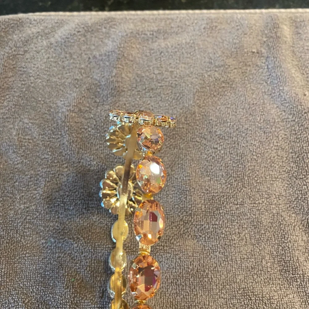 Brand new rhinestone peach colored headband‎